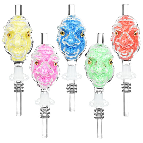 5PC SET - Goblin Gang Sand-Filled Dab Straw - 6"" / 10mm / Assorted Colors