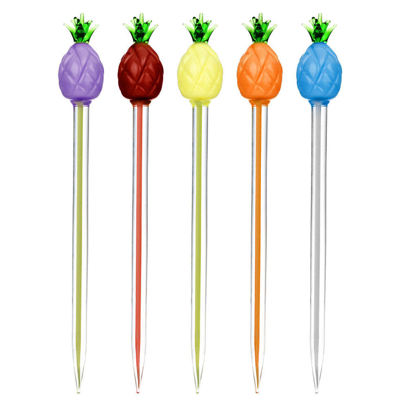 Pineapple Glass Dab Tool - 5"" / Colors Vary