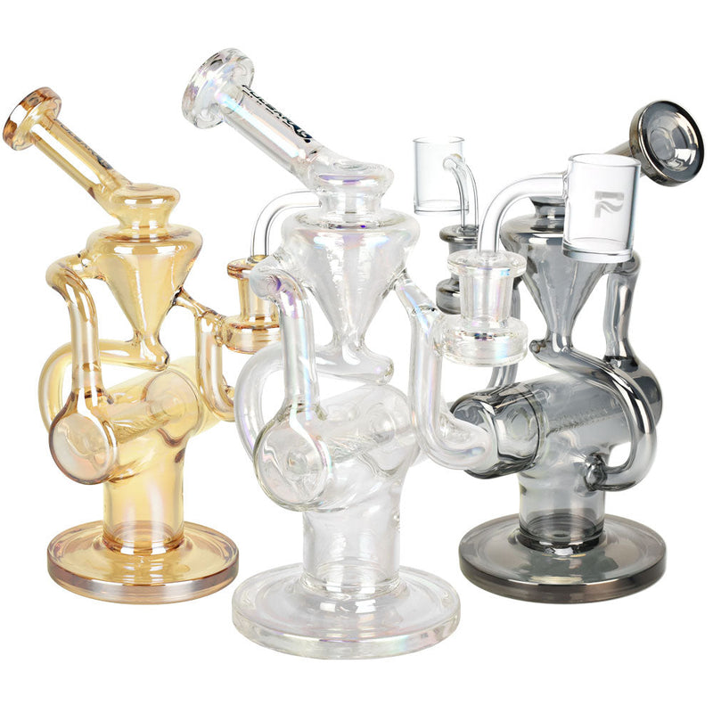 Pulsar Metallic Inline Recycler Dab Rig -8.25""/14mm F/Clrs Vary