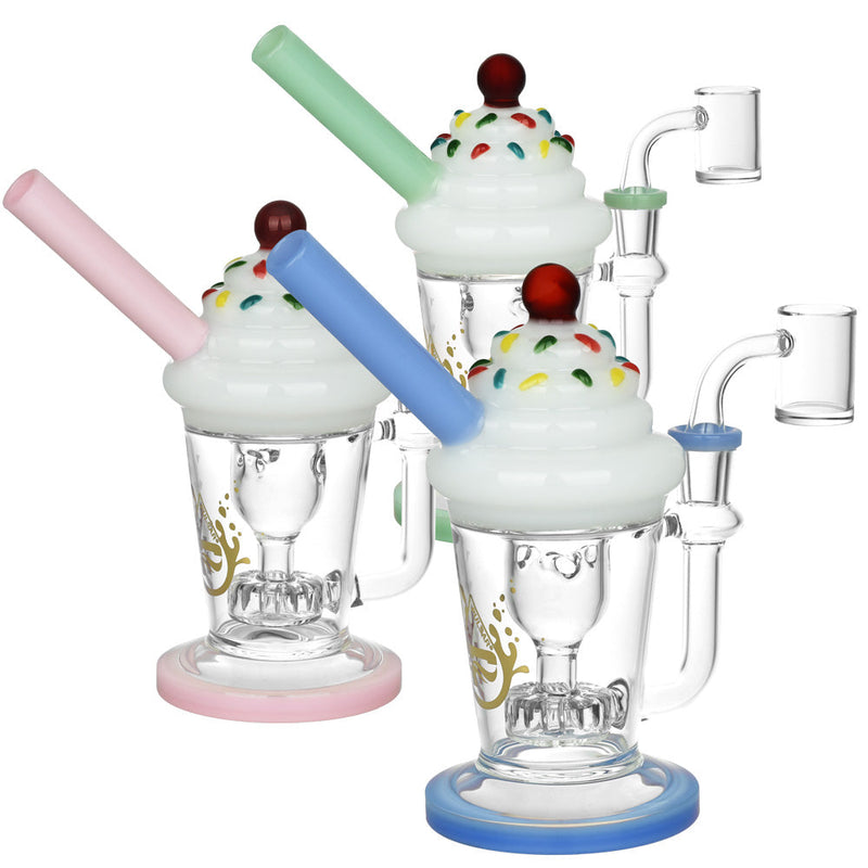 Pulsar Cherry On Top Recycler Dab Rig - 7""/14mm F / Colors Vary