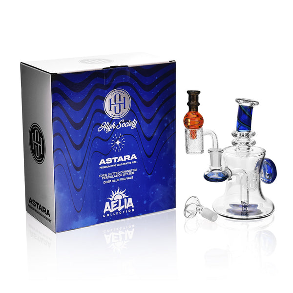 High Society / Astara Premium Wig Wag Concentrate Rig (Blue)