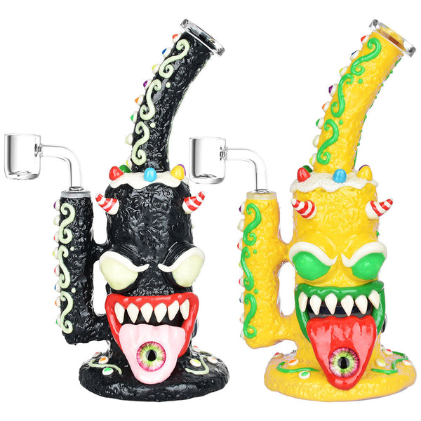 Gingerbread Monster Dab Rig - 9.75"" / 14mm F / Colors Vary