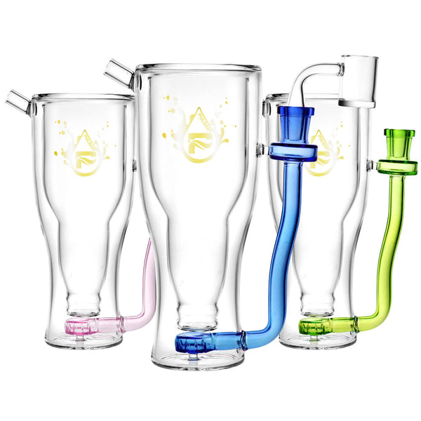 Pulsar Drinkable Beer Mug Dab Rig - 7.75""/14mm F/Clrs Vry