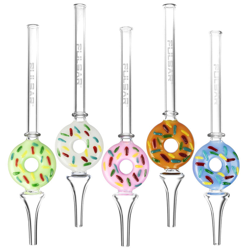 Pulsar Frosted Donut Dab Straw - 9"" / Colors Vary