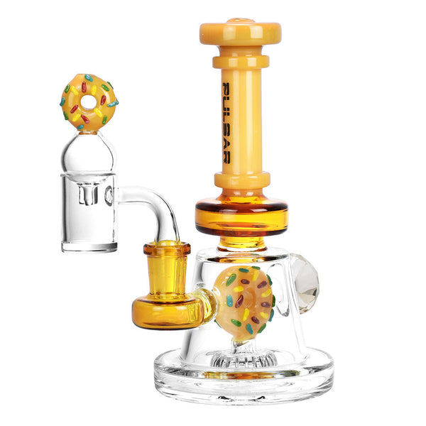 Pulsar Donut Diamond Dab Rig Set - 6.5""/14mm F/Colors Vary