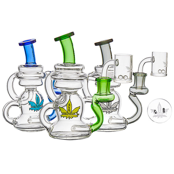 aLeaf Recycler Dab Rig Spinner Kit - 6"" / 14mm F / Colors Vary