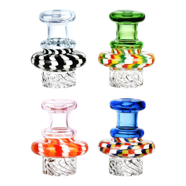 Contrast Color Rope Twist Helix Carb Cap - 29mm/Colors Vary